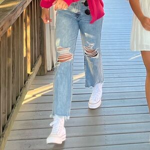 Grey Bandit Ripped Denim Jeans